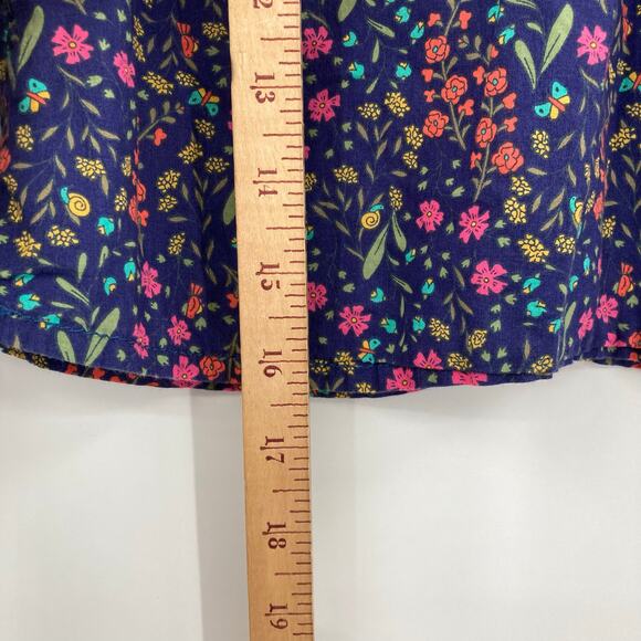 Osh Kosh Bgosh Dark Floral Peasant Cotton Top Girls Size 5 - Picture 9 of 9